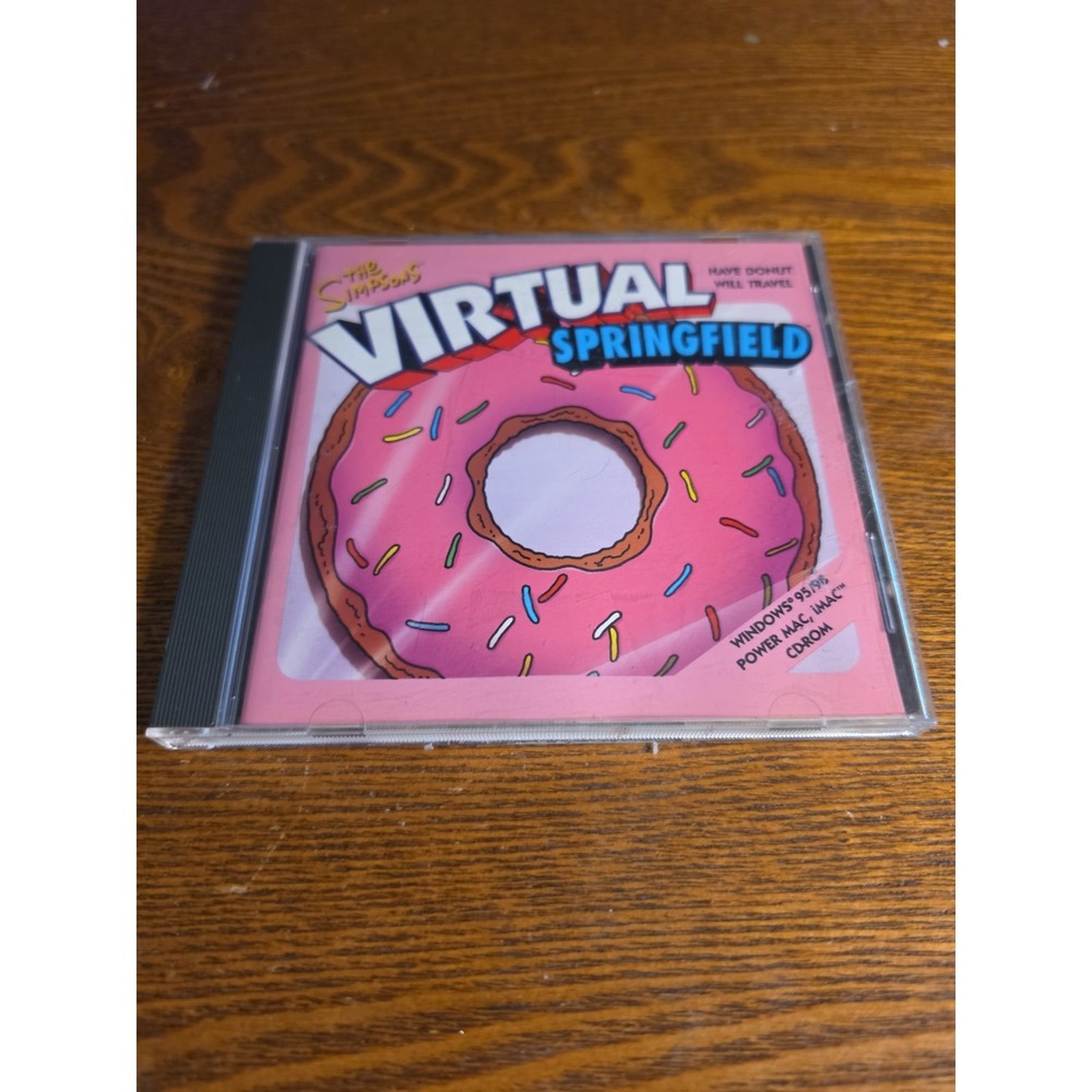 THE SIMPSONS VIRTUAL SPRINGFIELD WINDOWS 95 PC CD-ROM COMPLETE VG
